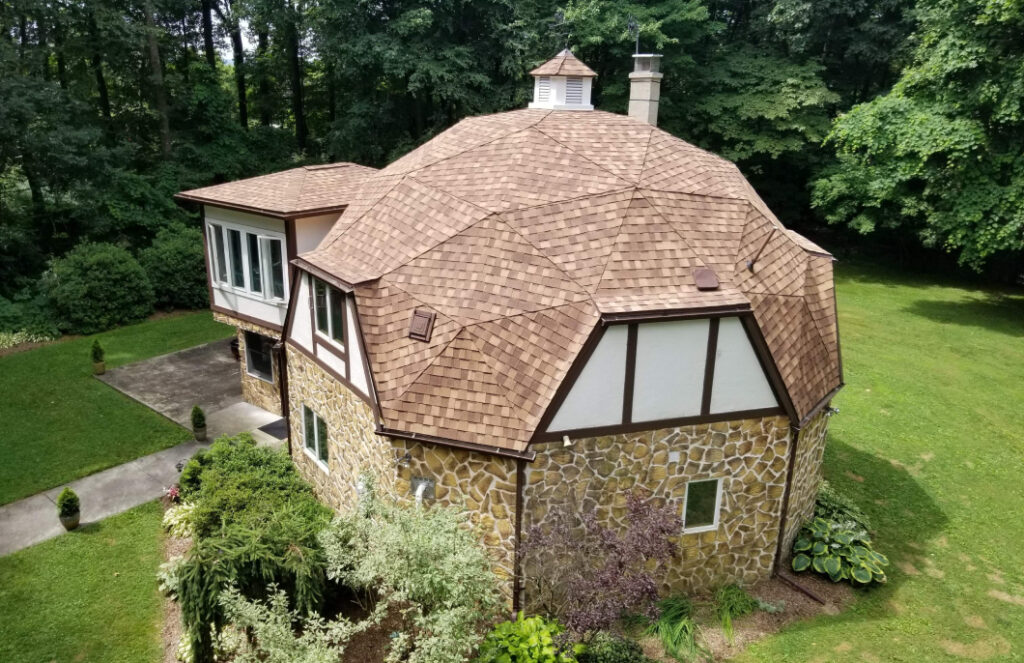 Round roof on a home