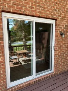 Sliding patio door installed by Zimmerman's Roofing